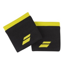 Babolat Schweissband Logo Handgelenk schwarz/gelb - 2 Stück